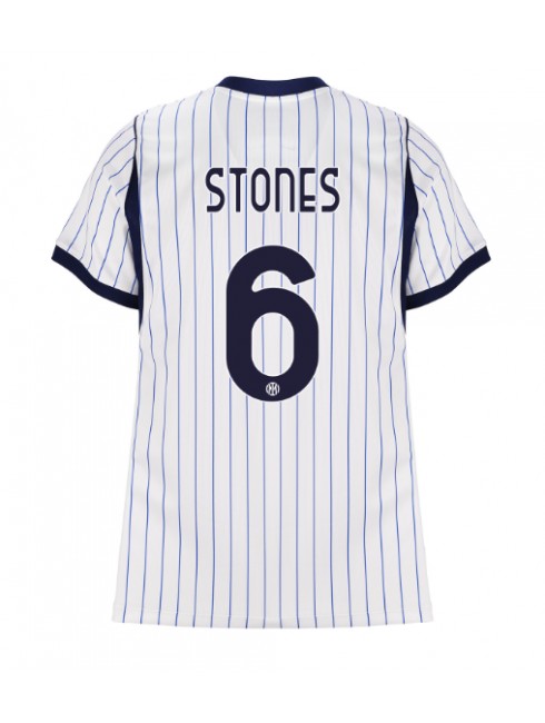 Ženski Nogometna dresi replika Inter Milan John Stones #6 Gostujoči 2026-27 Kratek rokav Ženski Nogometna dresi replika Inter Milan John Stones #6 Gostujoči 2026-27 Kratek rokav